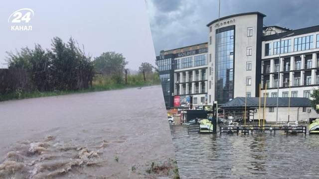 Тернопіль та Хмельницький потерпають від потужної зливи: міста затоплені